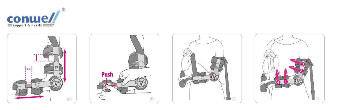 Conwell Length Adjustable ROM Elbow Brace